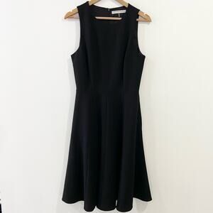 Trina Turk Black Sleeveless Shift Dress 6 Career Work